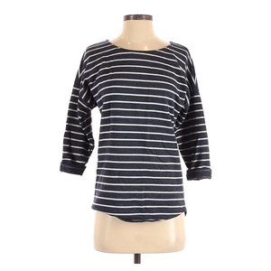 Divided by H&M Grey and White Striped 3/4 Sleeve Shirt size Small
